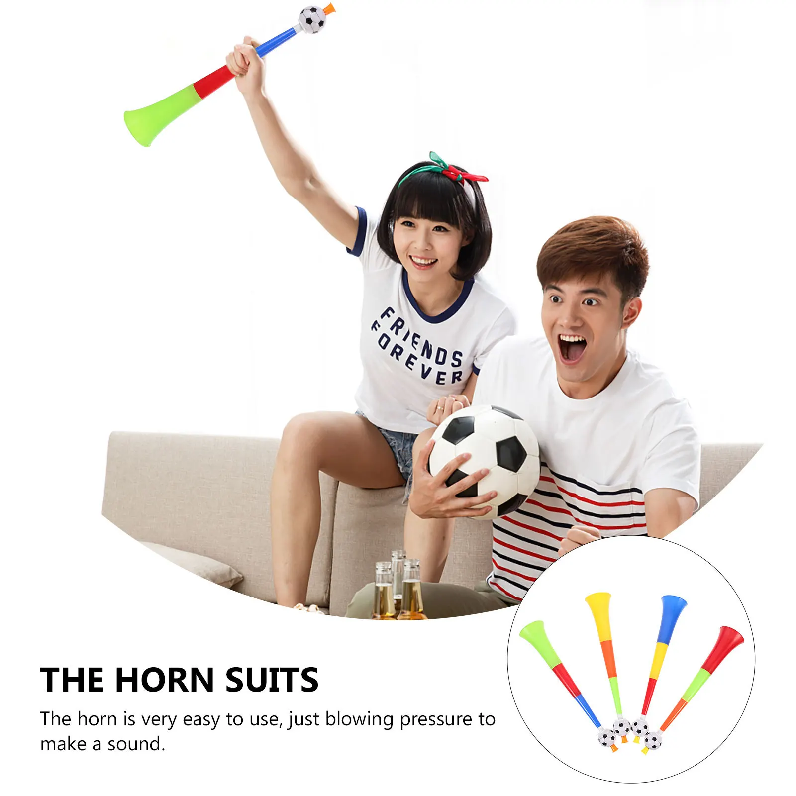 4 шт., выдвижные футбольные рога, пластиковые рога для стадиона для аплодисментов