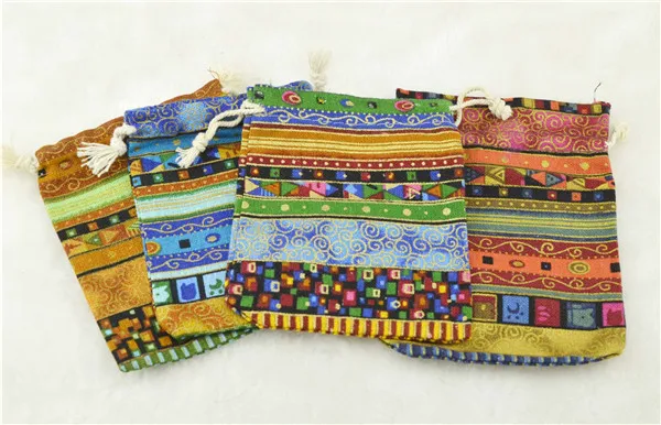 20 stücke Ethnischen Stil Baumwolle Leinen Kordelzug Tasche Tasche Buddhistischen Perlen Lagerung Tasche Schmuck Geldbörse Tasche Kleine Dinge Sortierung Tasche – Detail 21