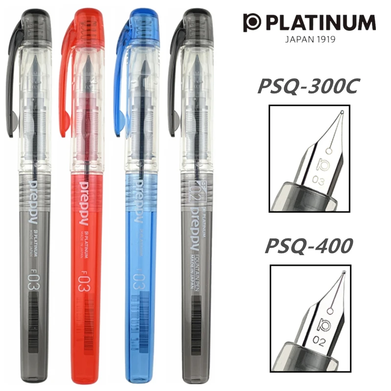 PLATINUM Japanese Platinum PSQC-400/PSQ300 Transparent Pen Student Adult Character Practice Writing Practice Pen Fountain Pen