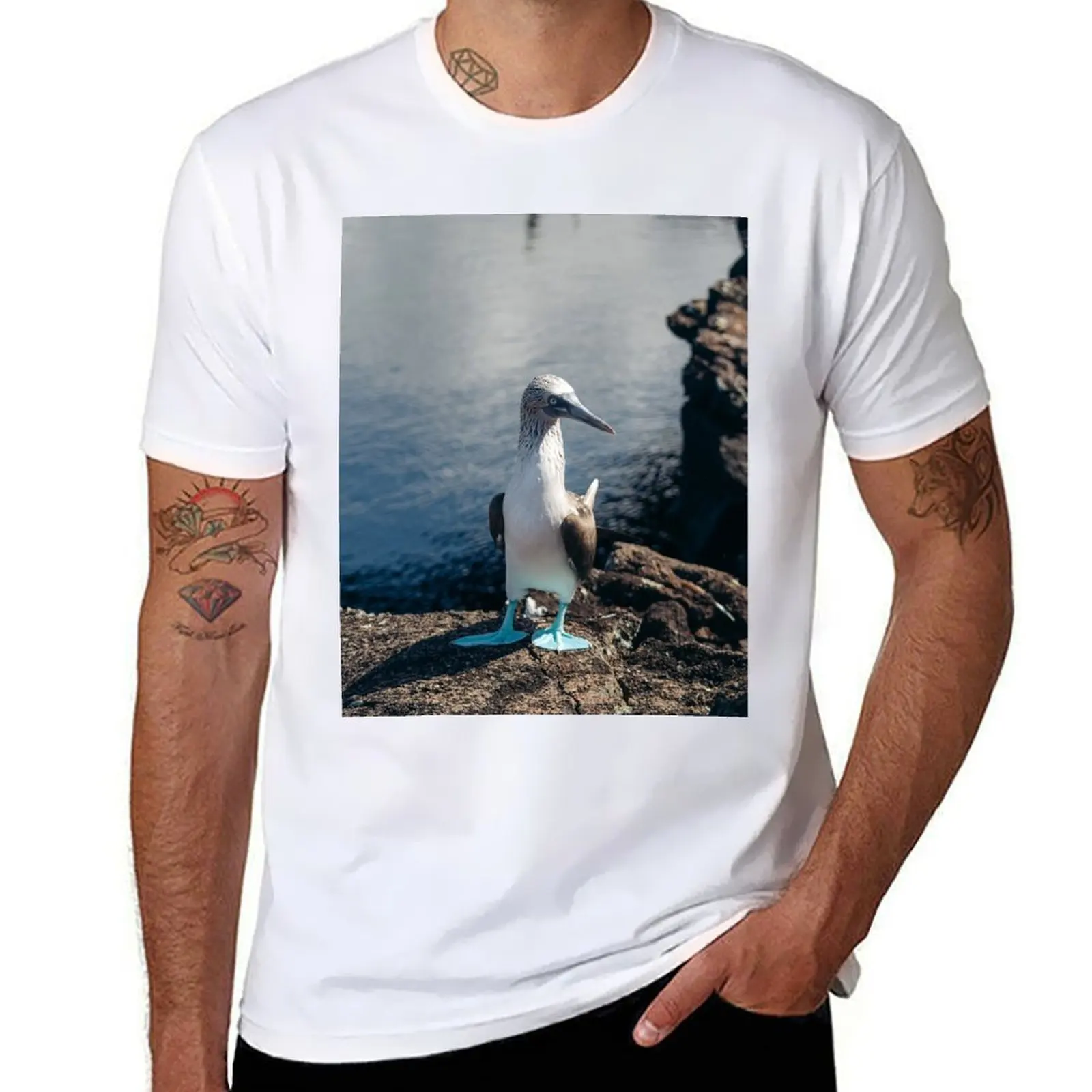 

Blue Footed Booby of Galapagos T-Shirt t shirts for man cotton soft t shirts with prints T-Shirt