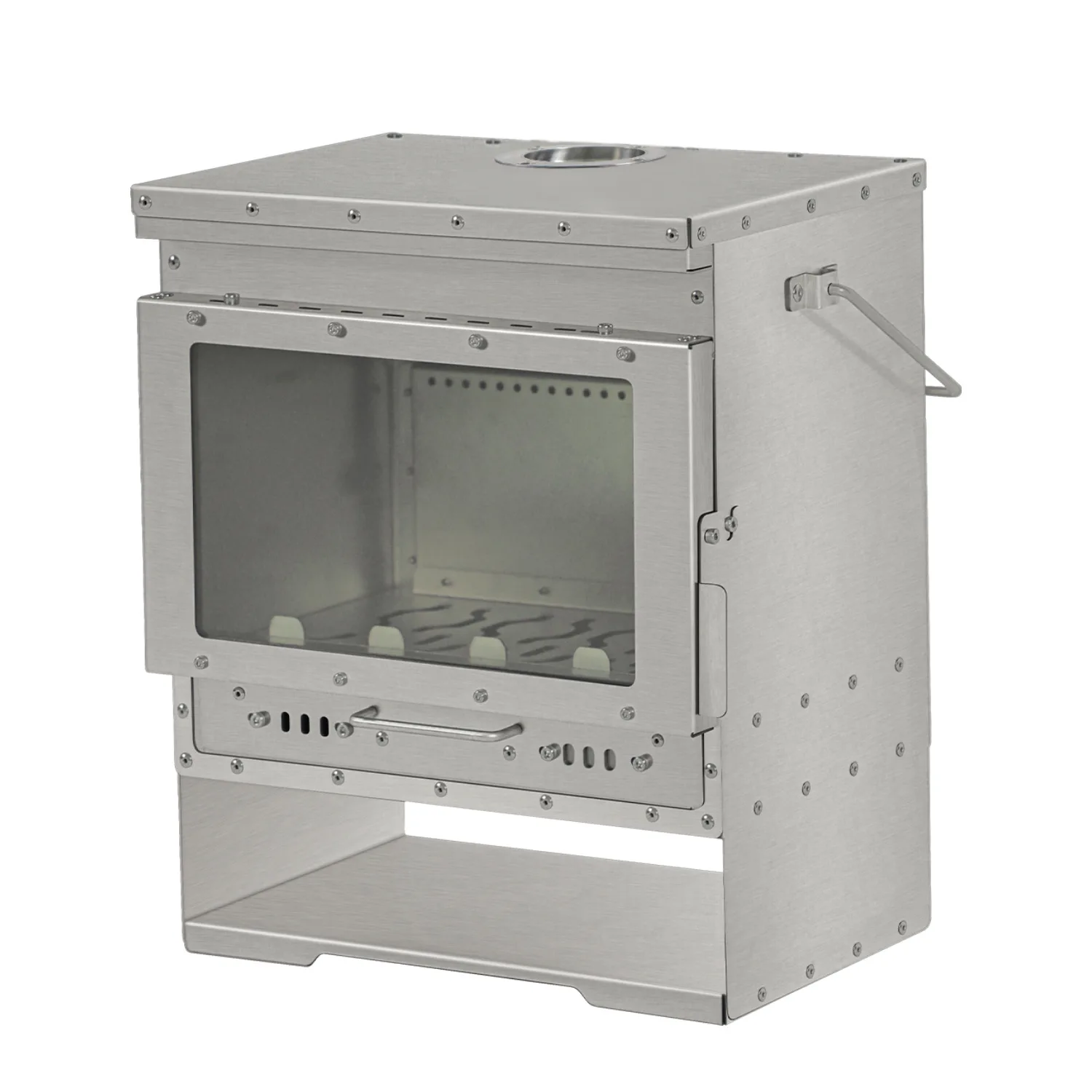 

Lightweight Compact Portable Stainless Steel Wood-Burning Stove For Outdoor Camping Hiking & Grilling Adventures