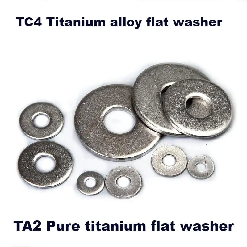 GB848/GB97 TC4 Titanium Alloy Flat Washer Circular Washer Meson M3 M4 M5 M6 M8 M10 M12 M16 M18 M20 TA2 Pure Titanium Flat Washer
