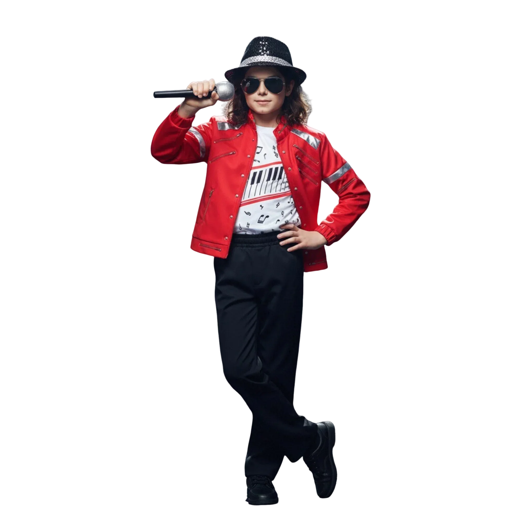 Kids 80s 90s Retro Pop Singer Costume Vintage Dance Outfit Carnival Halloween Stage Cosplay Party Wear view 2