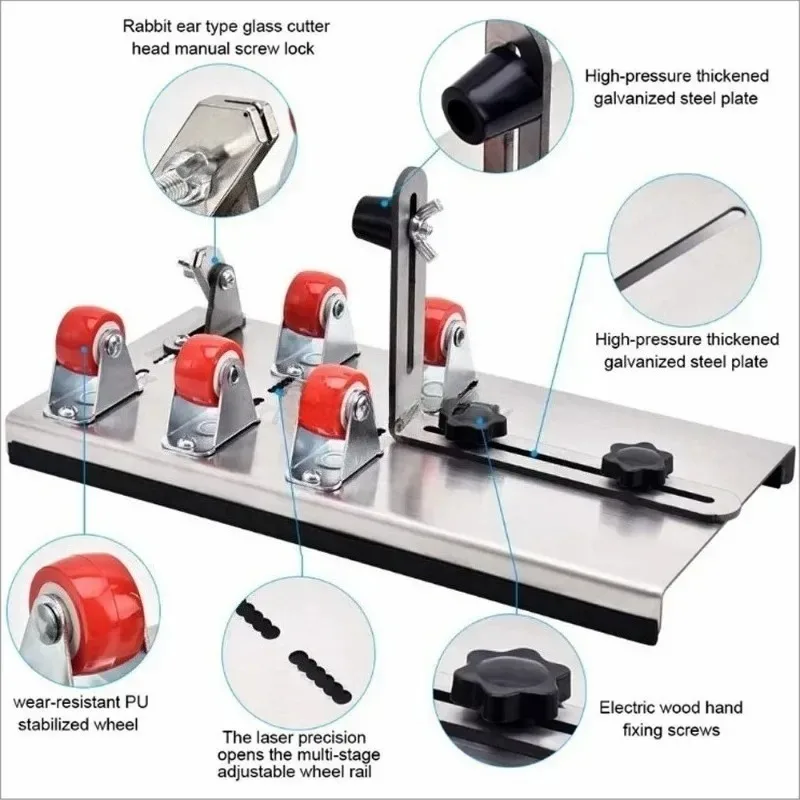 Glass Cutter Professional for Bottle Cutting Stainless Steel Material DIY Cut Tool Machine Wine Beer Glass Cutter Tool