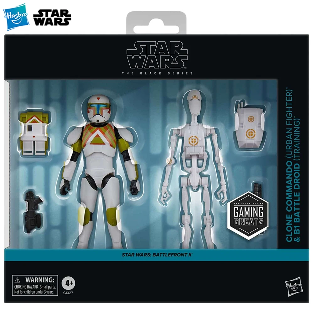 

[In-Stock] Hasbro Star Wars The Black Series Clone Commando (Urban Fighter) & B1 Battle Droid (Training) Action Figure Model Toy