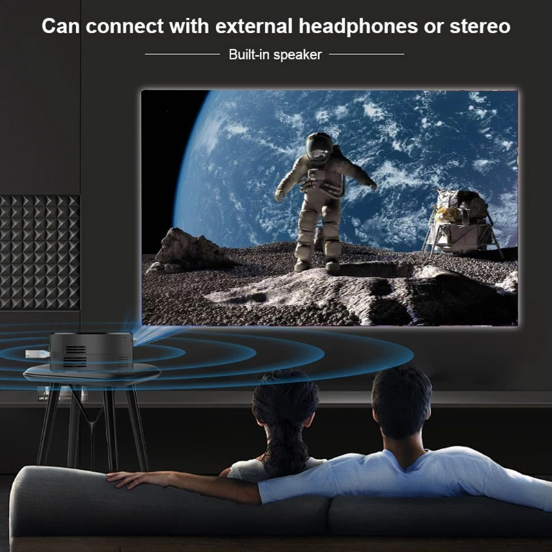 Mini budgétaire LED mobile pour enfants, budgétaire vidéo, prise en charge du cinéma maison, 1080P, USB, écran divisé, Smartphone, Provaincu, PK YT200