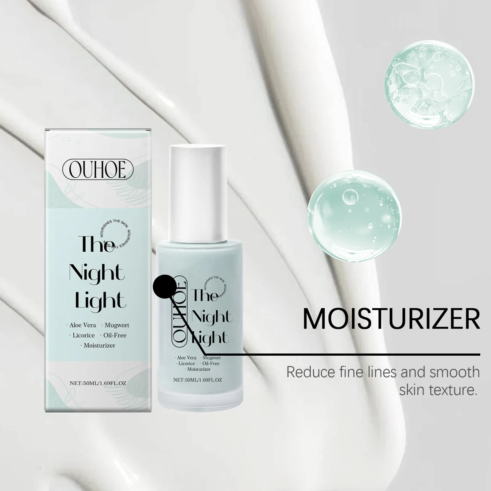 

OUHOE Hyaluronic Acid Moisturizing Lotion, Long-Lasting Hydration for Smooth and Supple Skin with Face Moisturizer Plant Extract