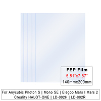 FEP Film 5.5 In 200*140*0.15mm for Creality ANYCUBIC Photon S Elegoo Mars 2 UV Resin 3D Printers Release Films Printer FEP Sheet