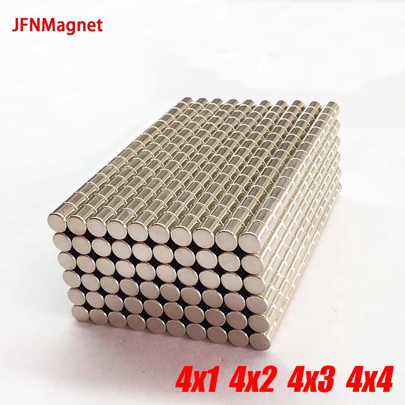 20/50/100/500pcs Super Strong Round Magnet 4mm x 1/2/3/4mm Round Magnetic NdFeB Neodymium Magnet Powerful Disc imanes 4x3mm