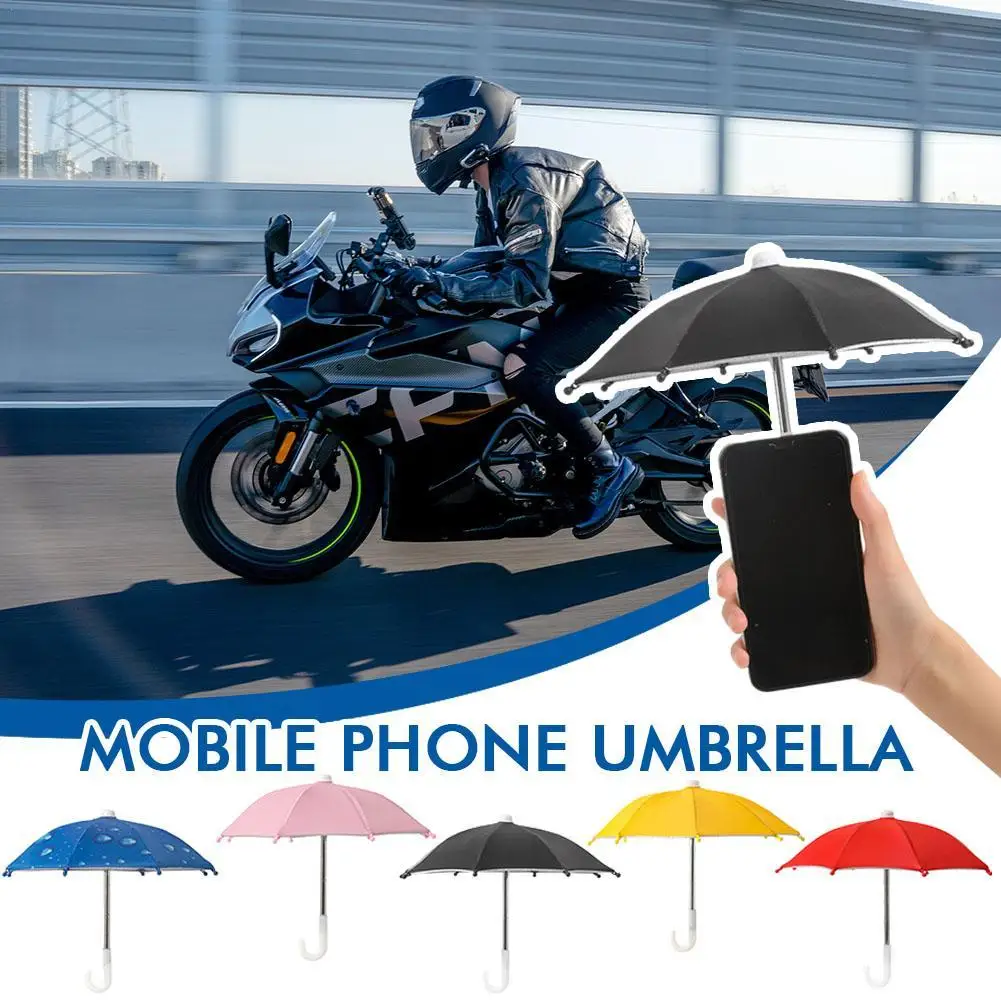 

Mini Motorcycle Bicycle Mobile Phone Holder Sun Shade Color Parasol Riding Portable Waterproof Locomotive Bracket Umbrella
