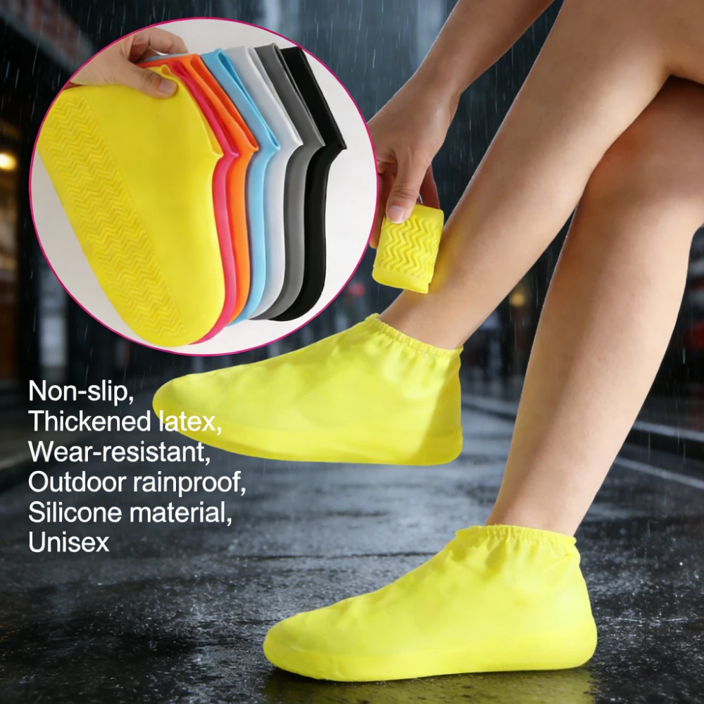 Shoes Cover Rain Waterproof Footwear Covers Rain Ankle Boots Thickened Latex Wear-resistant Shoe Protector Waterproof Protectors