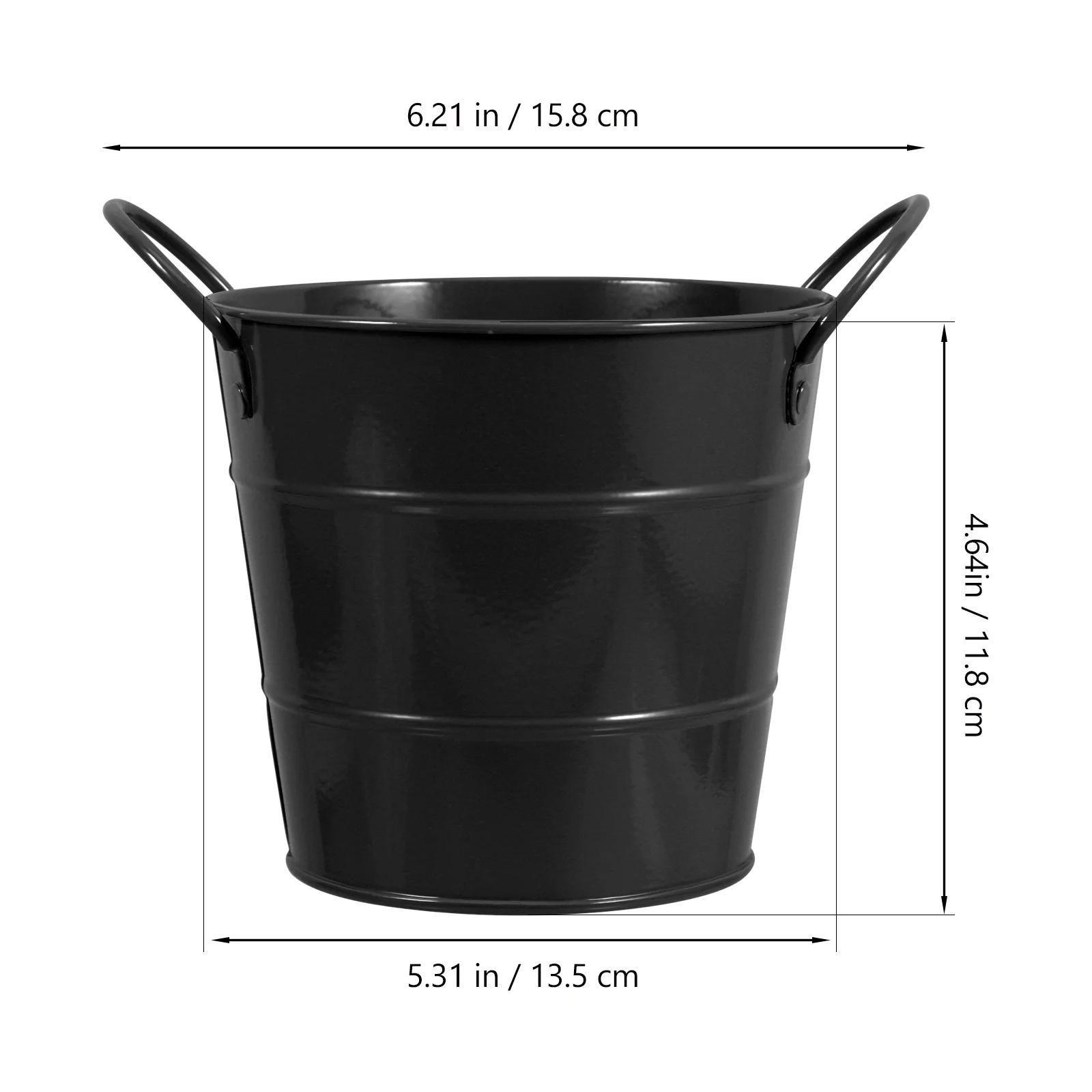 Desktop Trash Can Iron Narrow Dust Bin For Office Home School Mini Garbage Bucket Storage Holder Pencil Rubbish Bin Black Metal
