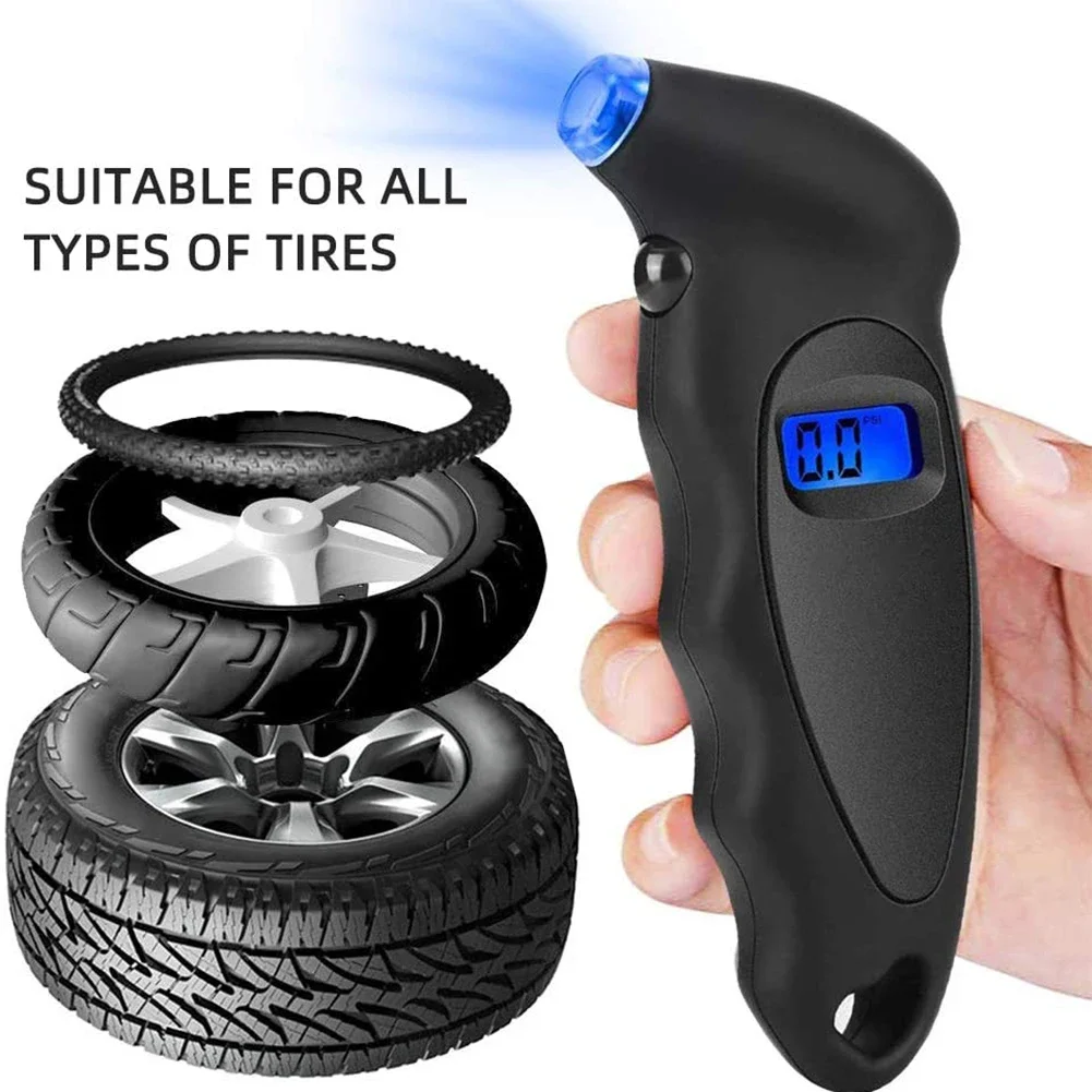 Digital Tire Pressure Gauge LCD Tire Air Monitor 150PSI Portable Pressure Gauge High Precision Tire Pressure Monitoring Tool