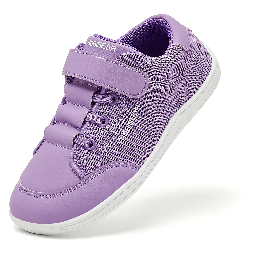 HOBIBEAR Kinder-Barfußschuhe mit breiter Zehenpartie, für Jungen und Mädchen, minimalistische Turnschuhe, leichte Mesh-Kunstlederschuhe mit Hakenschlaufe – Detail 14