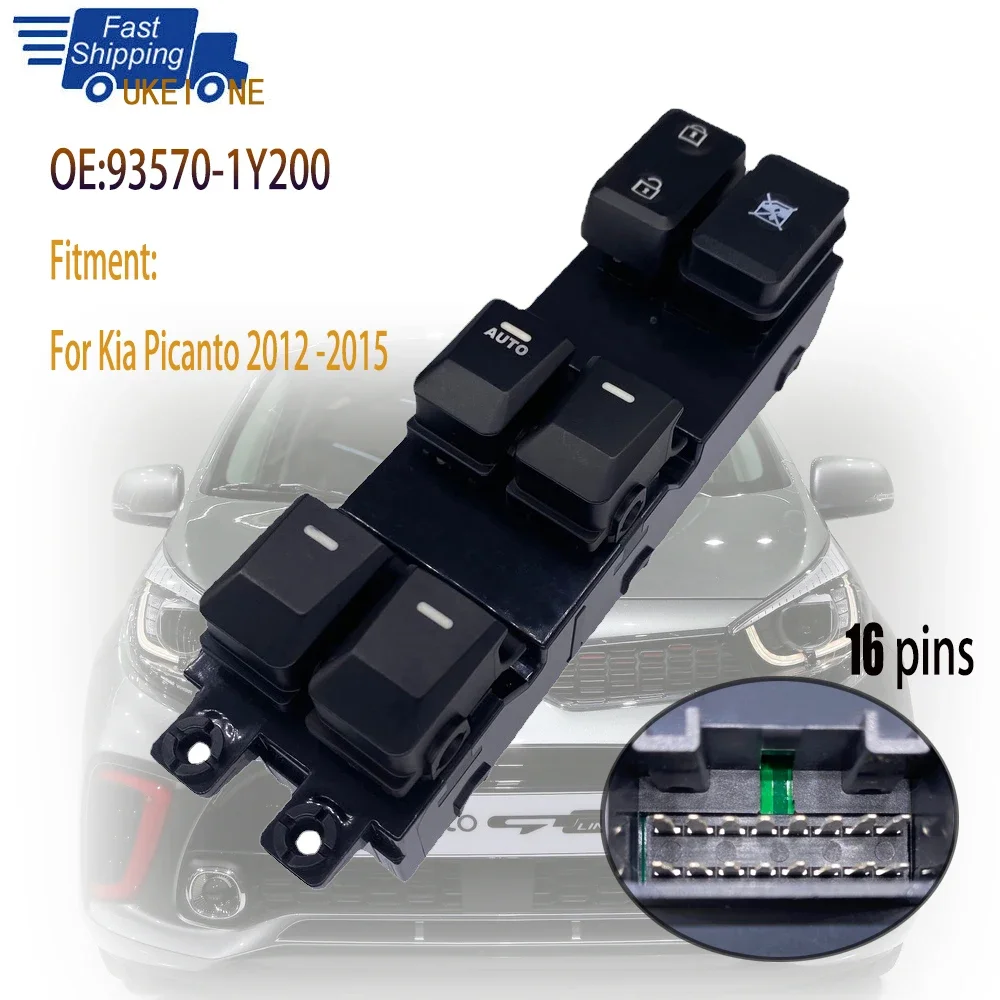 

93570-1Y200 Car Accessories For Kia Picanto 2012 2013 2014 2015 Electric Window Control Switch Regulator Button Interior Parts