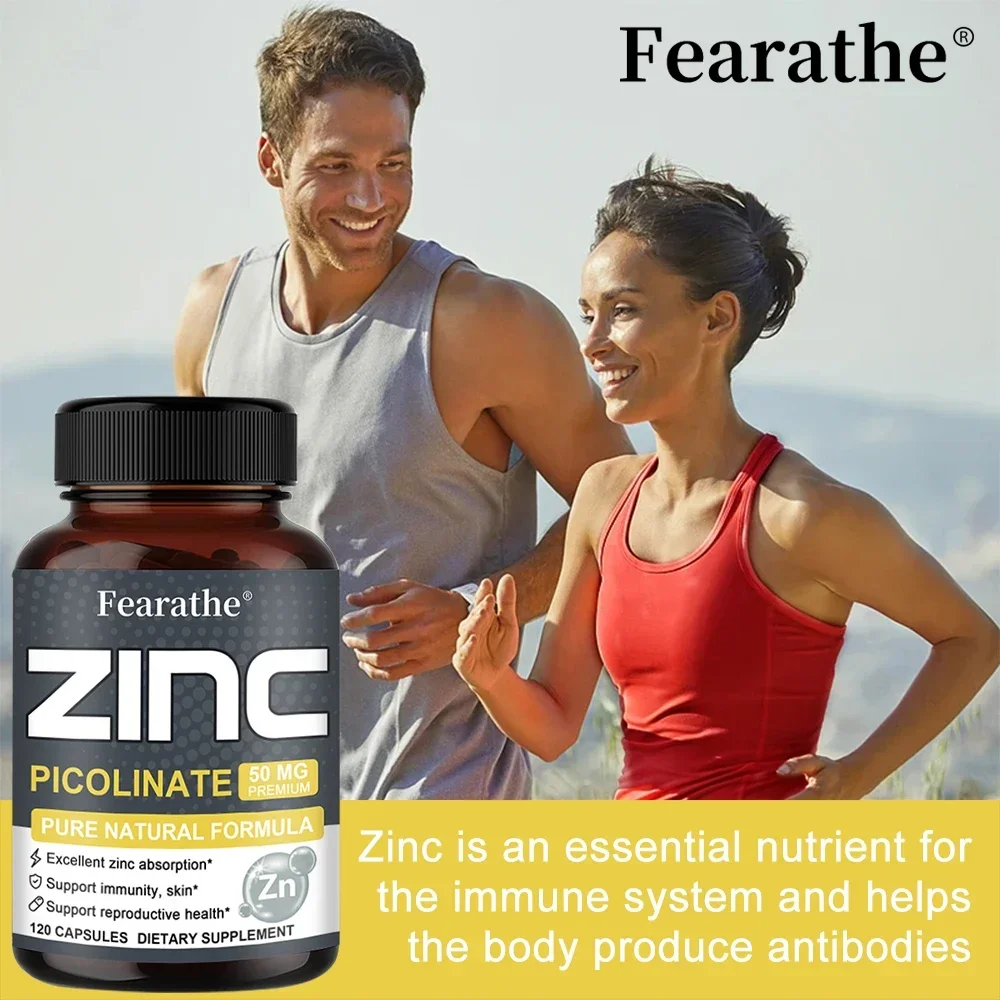 Zinc Picolinate 50 Mg - Maximum Absorption Zinc Supplement Capsules - Immune System Defense, Powerful Non-GMO Antioxidant