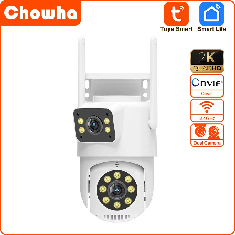 

Tuya 4MP Dual Lens PTZ WIFI Camera Dual Screen Ai Human Auto Tracking Outdoor Security Video Surveillance Camera