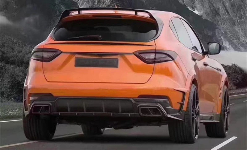 Per Maserati Levante ReaI Kit spoiler porta scarico labbro posteriore paraurti in fibra di carbonio