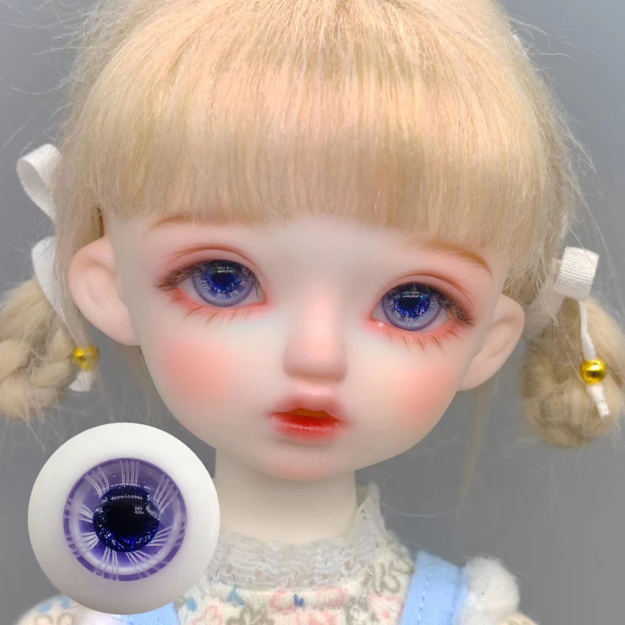 

BJD Doll eye is suitable for 1/31/41/6 size 16mm fashionable purple flashing grain glass eye small iris for men and women