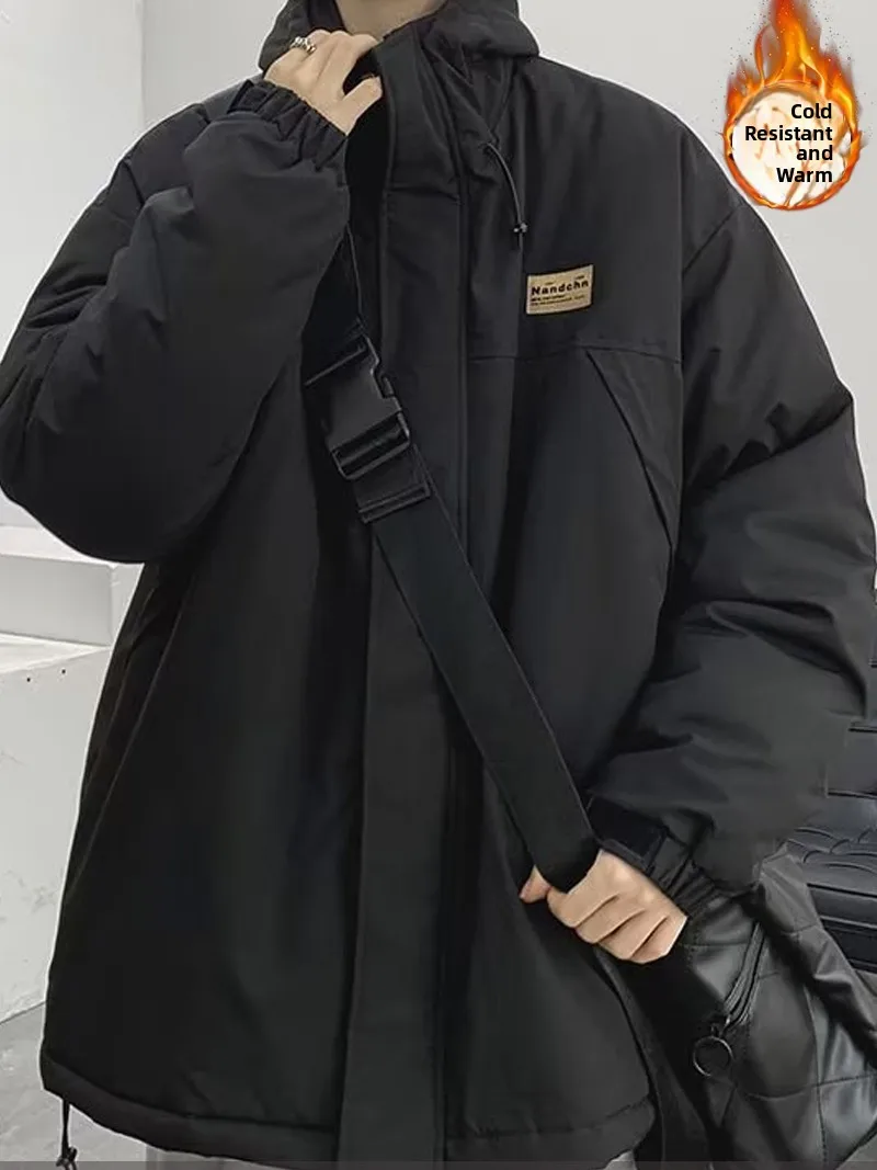 

Мужская зимняя хлопковая куртка большого размера, теплая верхняя одежда с капюшоном, утепленное пальто в китайском стиле, молодежный тренд, стандартный крой.