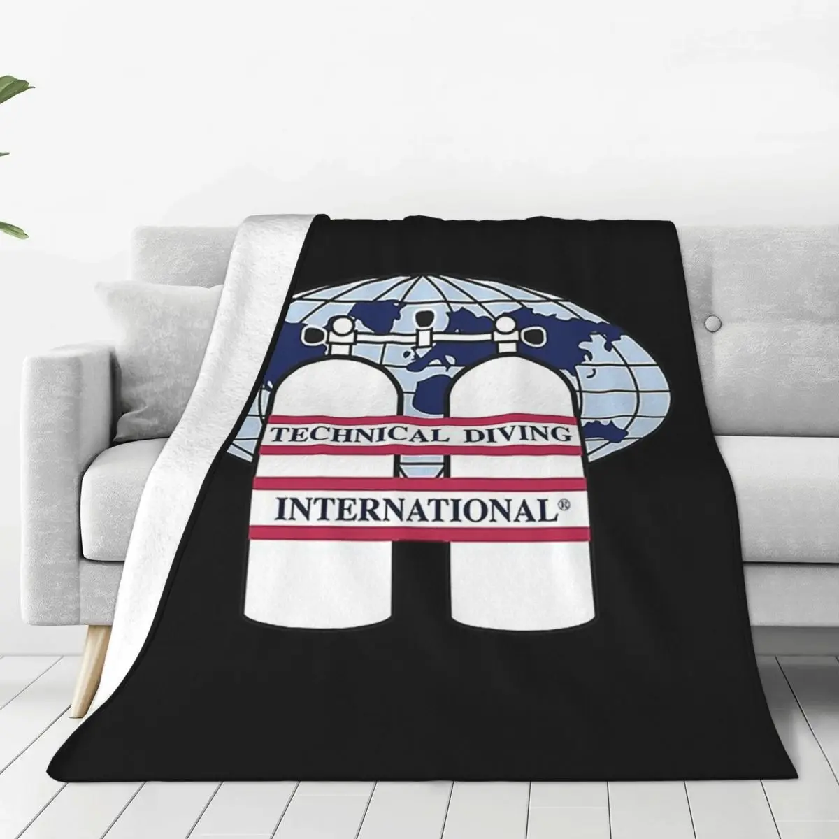 Scuba Diving DIVE Scuba Diver Gift Blanket Soft Warm Flannel Throw Blanket Plush for Bed Living room Picnic Travel Home Sofa