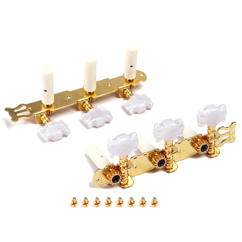 

Tuner Classical Guitar Tuning Machines Pegs Lyre Harp Acoustic Heads Knobs Gear Flower Button