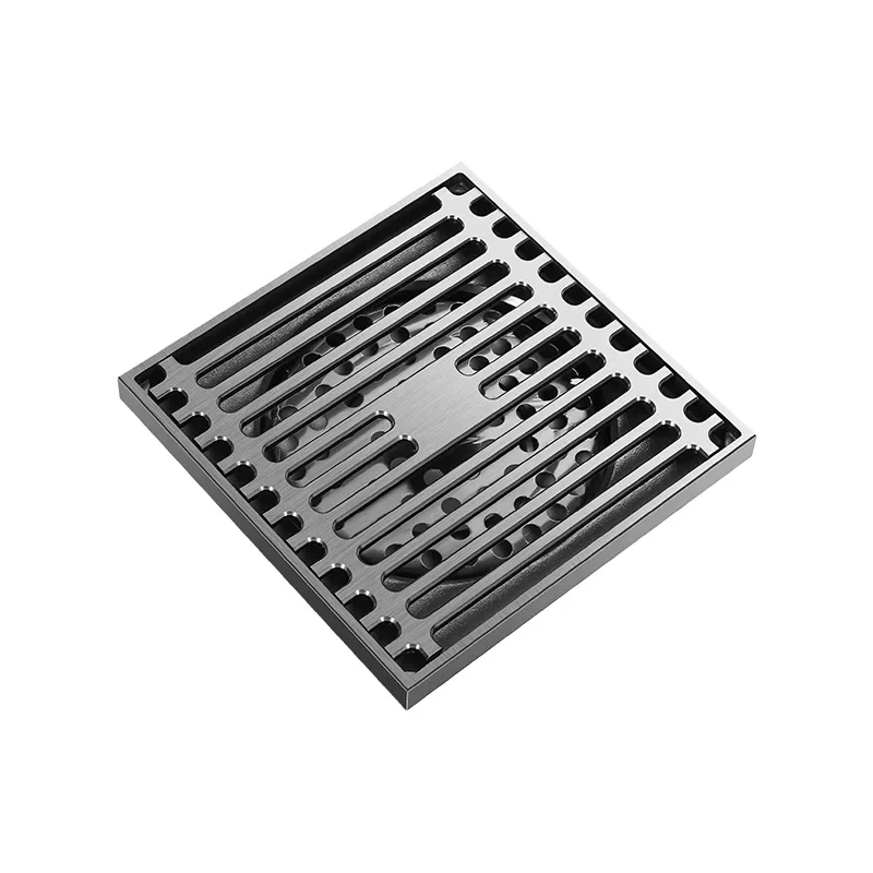 

Gun gray floor drain, all copper anti odor bathroom shower room, invisible sewer bathroom washing machine toilet floor drain