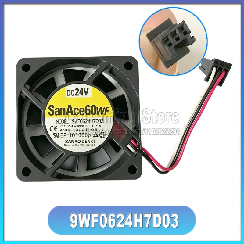 

9WF0624H7D03/04/05 Fanuc 24V Fan A90L-0001-0511/0423#50/105S 9WF0624H7D04 9WF0624H7D05 DC24V 0.12A 60*60*15MM 9WF0624H7D01