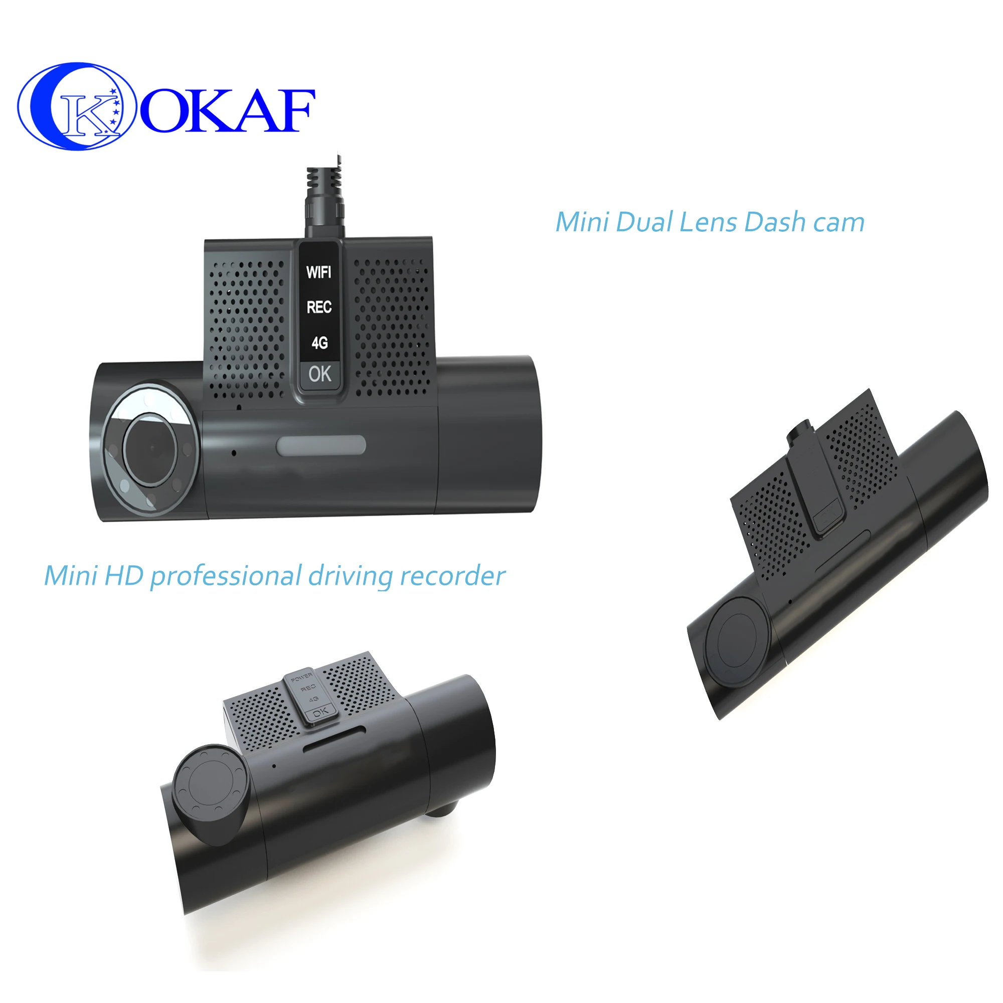 2CH 1080P HD Vehicle Mini HD Professional  Dual Lens Dash cam Driving Recorder Mobile DVR for Vehicle