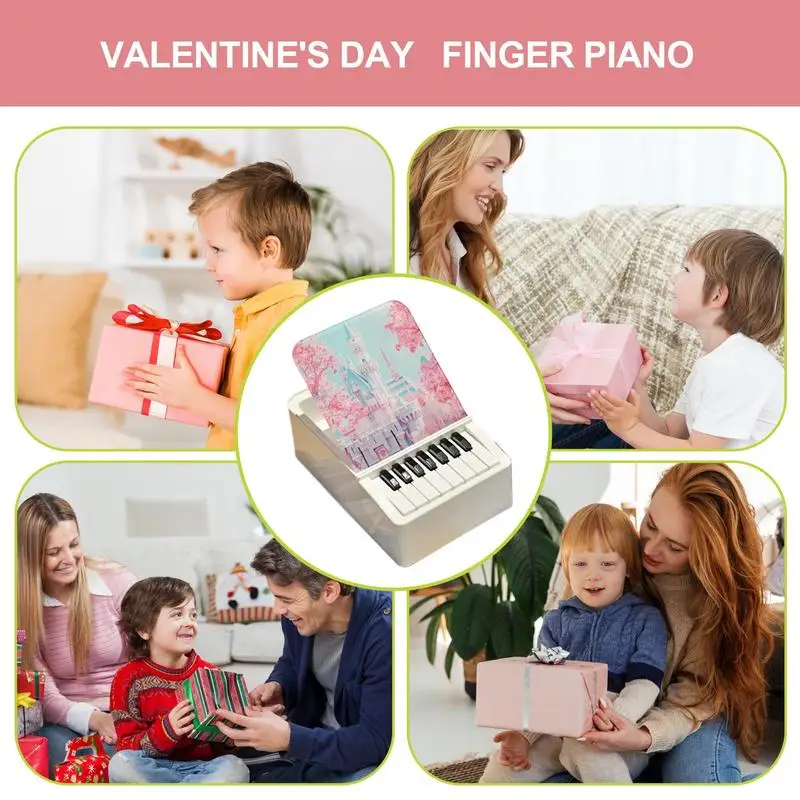 تقويم مكتب البيانو القابل للتشغيل، تقويم موسيقى البيانو مع بطارية خفيفة تعمل بتقنية توقيت التقويم 2025 قطعة مركزية لسطح المكتب