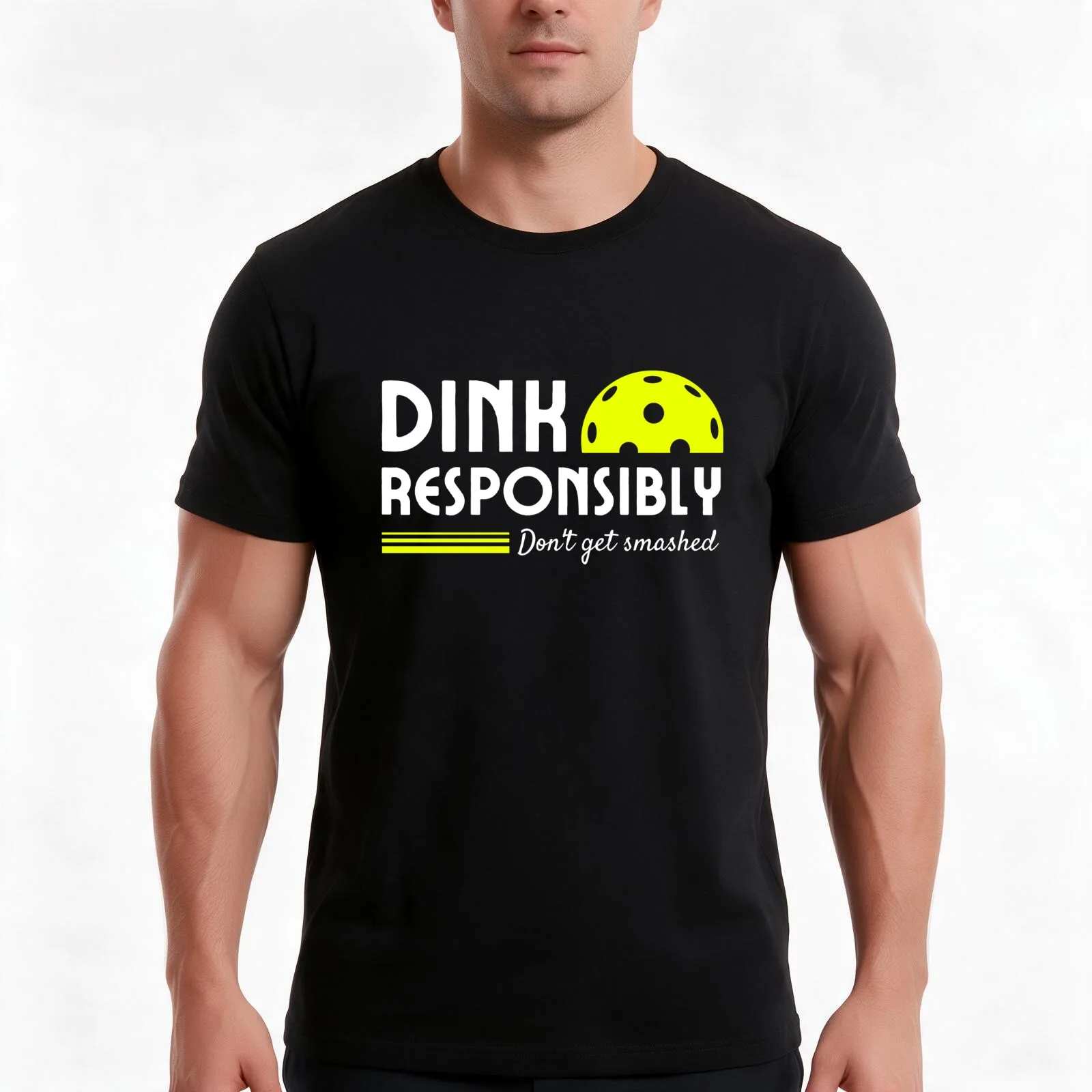Funny Pickleball Dink Responsibly men women paddle T-Shirt, Summer Casual Cotton Tee, Oversized Streetwear Tops, 100% Cotton
