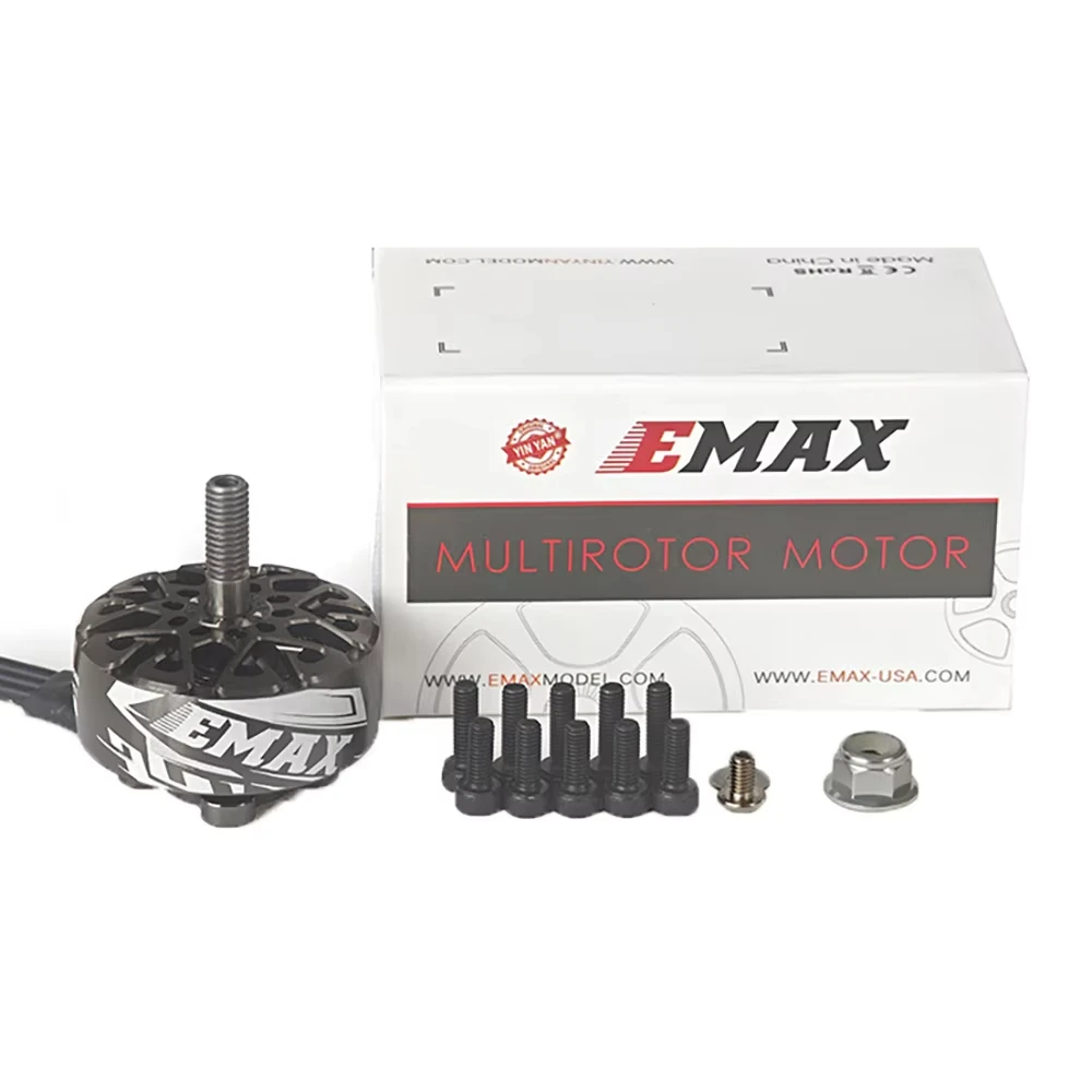 4PCS EMAX ECOIII 2807 1300KV / 1500KV/ 1700KV 3-6S มอเตอร์ไร้แปรง 5 มม.เพลาใช้งานร่วมกับใบพัด 6-7 นิ้วสำหรับโดรนแข่งเอฟพีวี