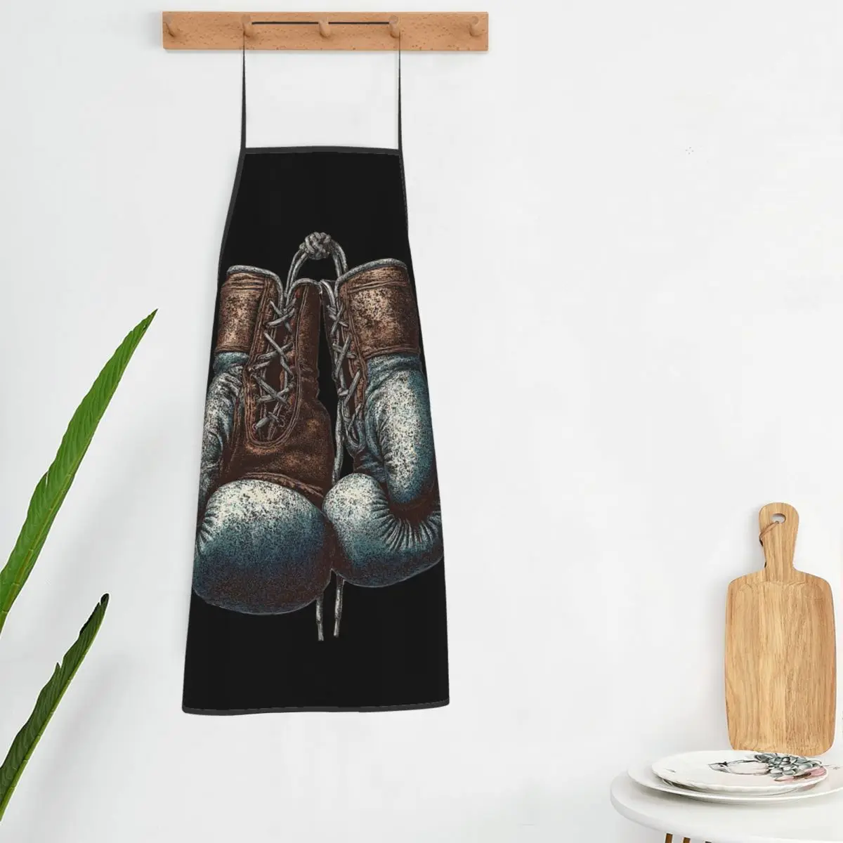 Boxing Kickboxing Boxing Gloves Apron Chef Cooking Cuisine Tablier Bib Kitchen Cleaning Pinafore for Women Men Painting