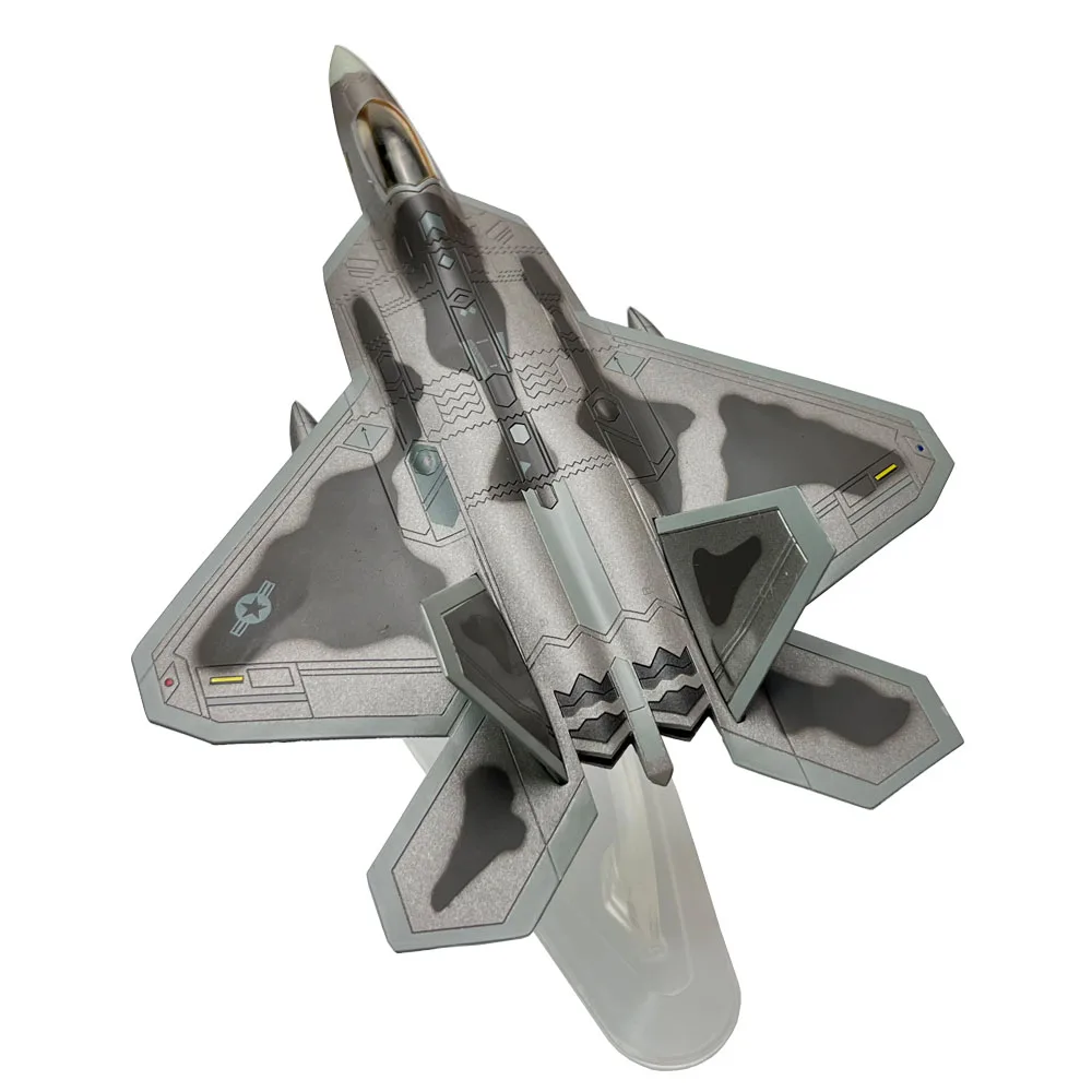 Avión de combate de Metal fundido a presión para niños, modelo de avión de EE. UU. Lockheed Martin F-22 F22 Raptor, juguete de regalo, escala 1:100,