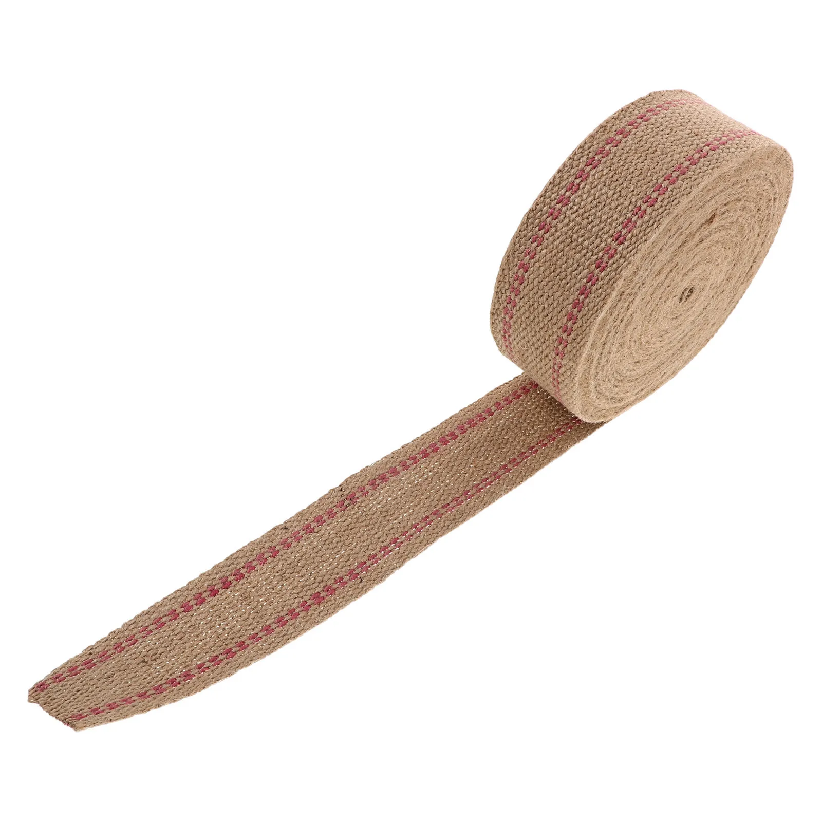 

Natural Jute Webbing 15M Red Stripes DIY Upholstery Chair Repair Sturdy Breathable Wearresistant Outdoor Indoor Projects