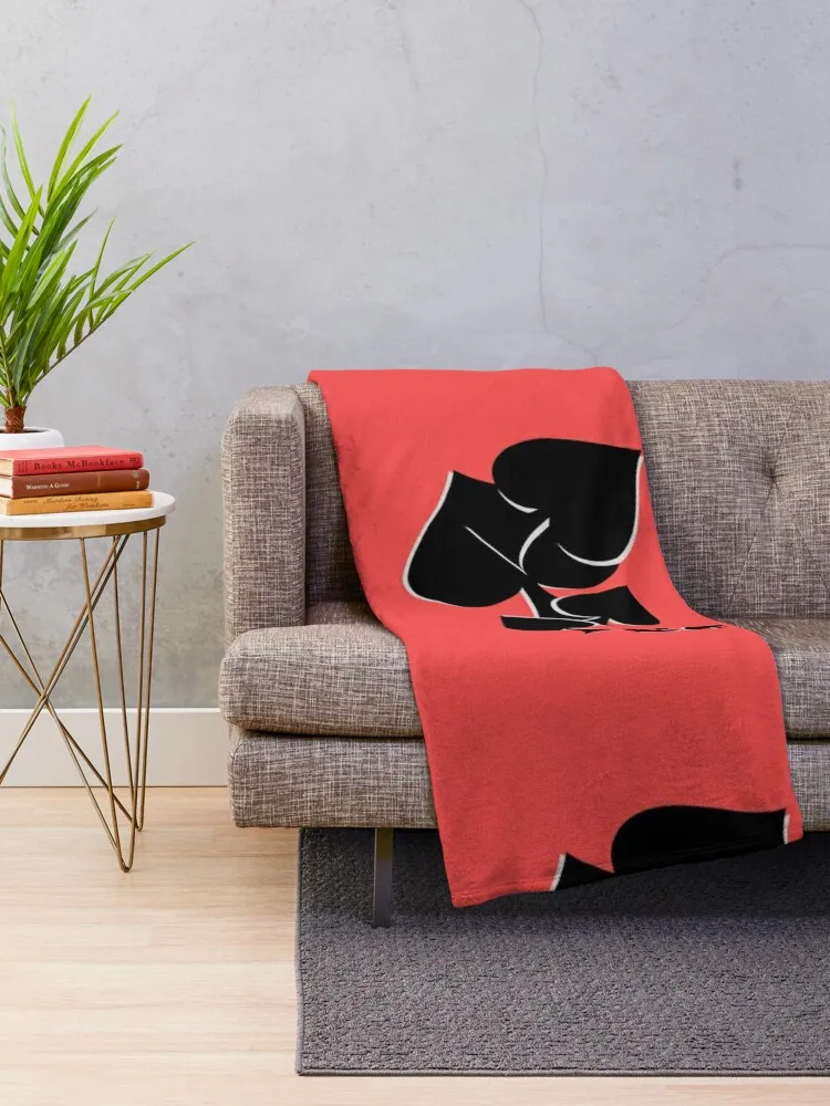 carta baralho spade preto prata Throw Blanket Blankets For Baby Comforter Moving Blankets For Sofas Blankets