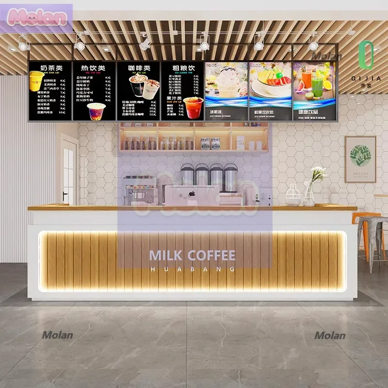 

Modern milk tea shop cafe catering cake shop cashier reception desk homestay hotel ktv front desk barbecue bar