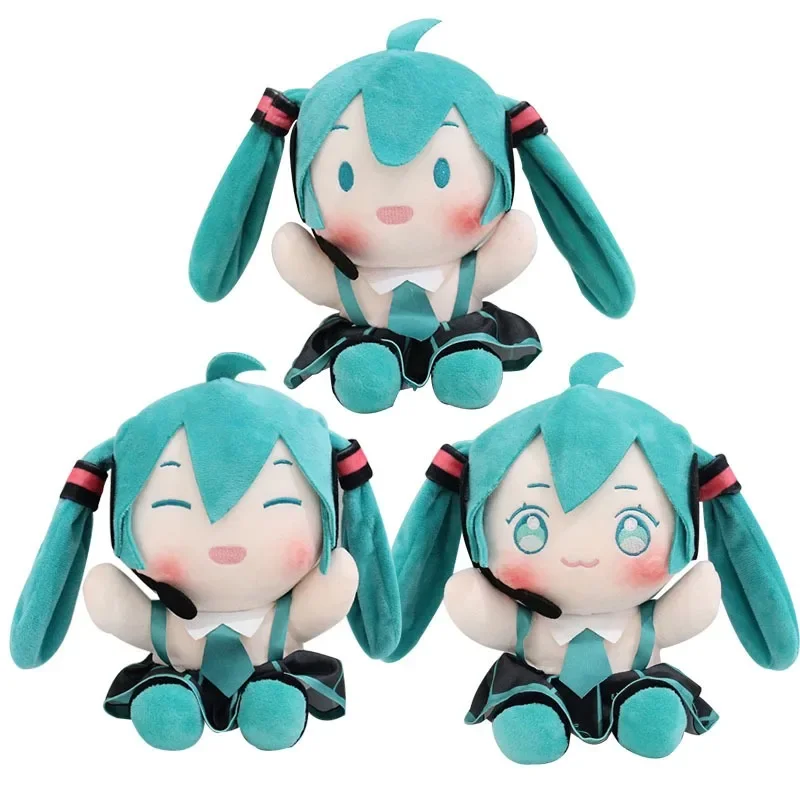 

New Hatsune Miku Cotton Doll Animation Peripheral Cute Cartoon Soft Fufu Japanese Kawaii Birthday Gift for Friends 19x14x10cm