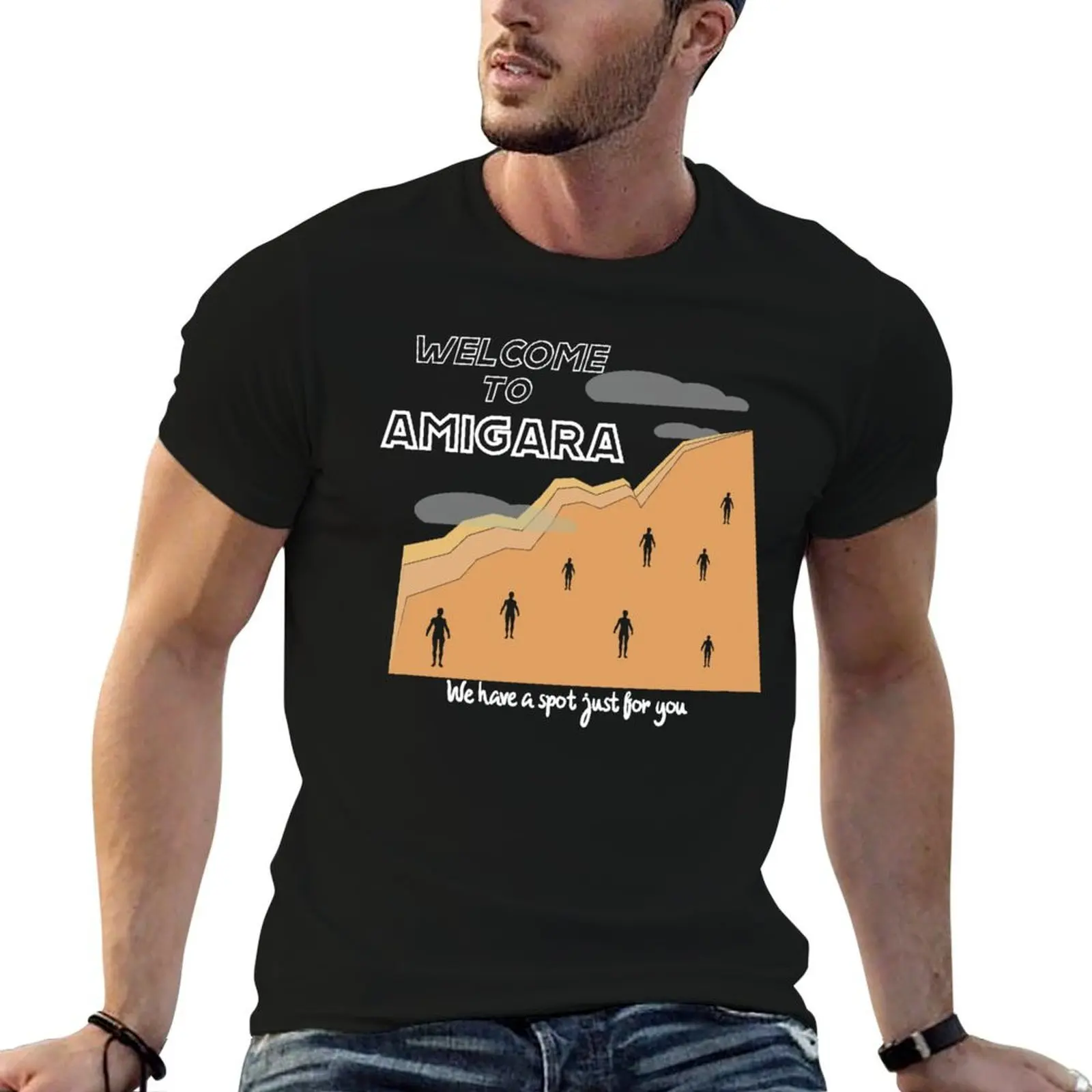 Welcome to Amigara T-Shirt oversized vintage black t shirts for men