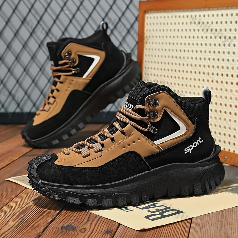 

Мужская обувь большого размера, весенне-осенние модные походные нескользящие уличные кроссовки, удобная роскошная повседневная обувь, увеличивающая рост