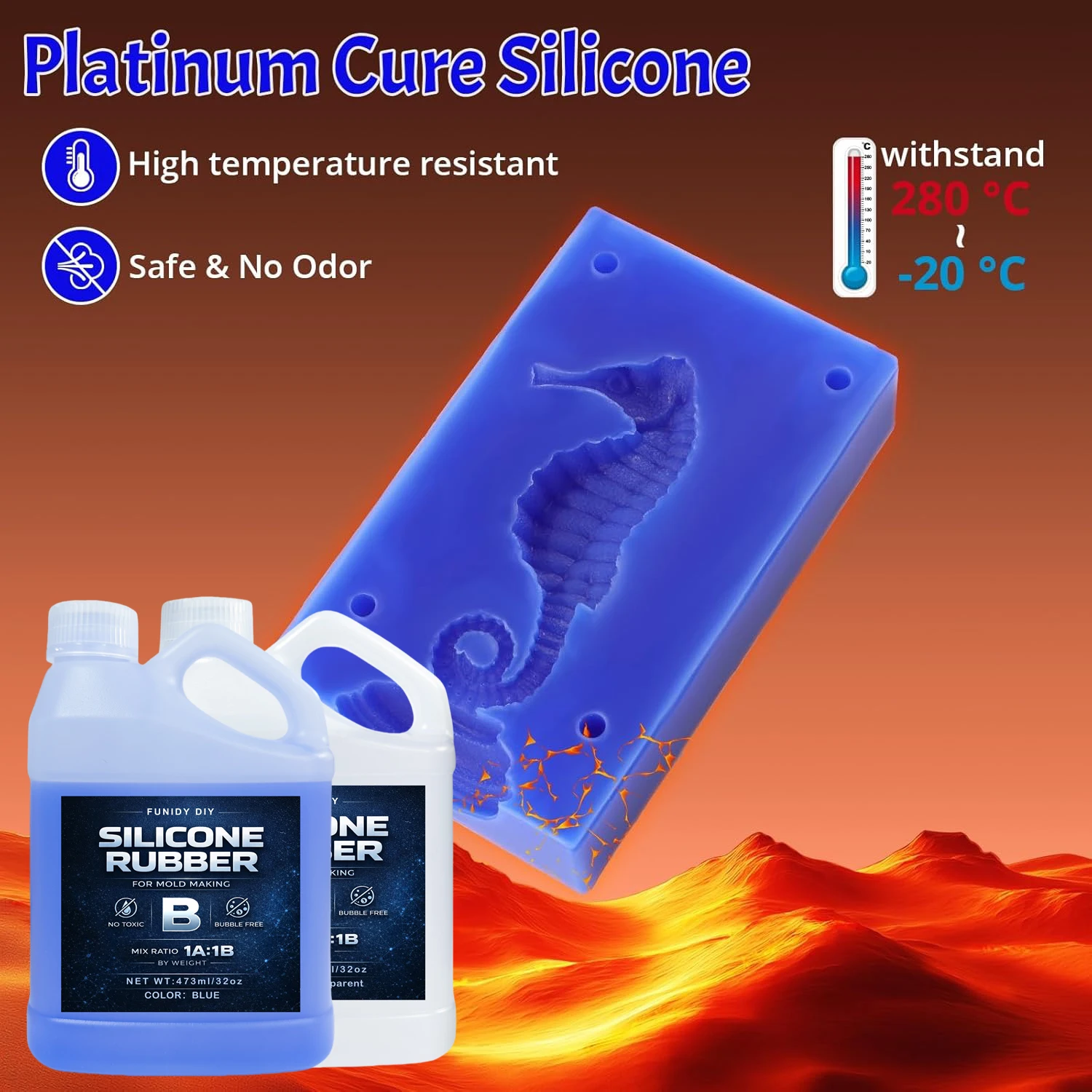 Kit de fabrication de moules en silicone, silicone liquide super élastique pour la fabrication de moules, caoutchouc de silicone pour la fabrication de moules en platine à durcissement rapide en 3h