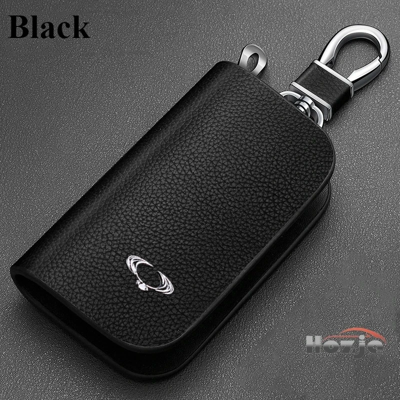 Car Leather Key Case Zipper Key Cover for SsangYong Rexton Tivoli Korando Turismo Torres EVX Musso Actyon Remote
