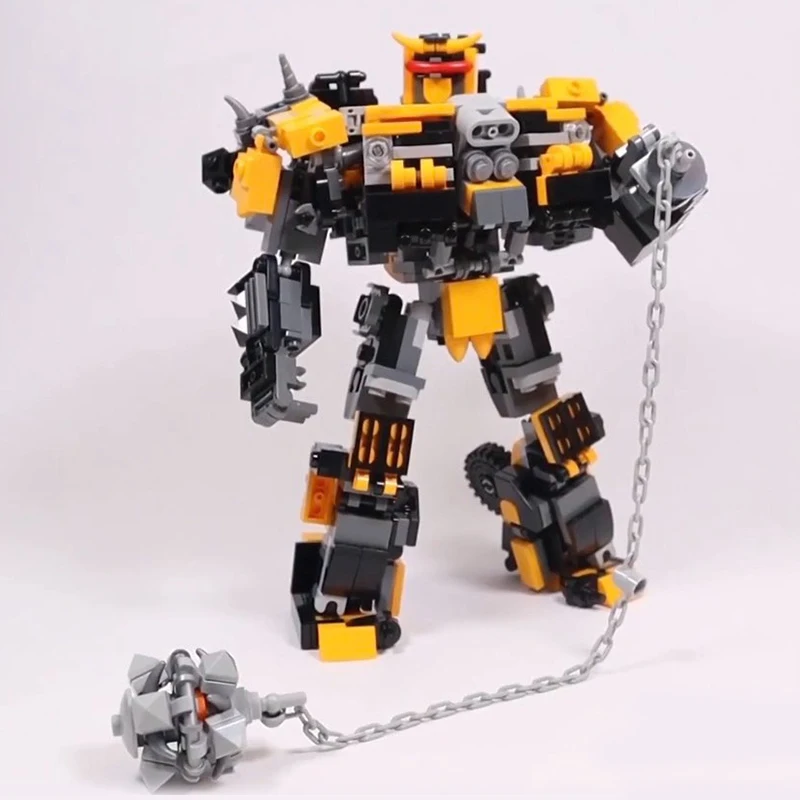 MOC building block transformation mecha beast god rises, difficult model for splicing, toy boy gift robot