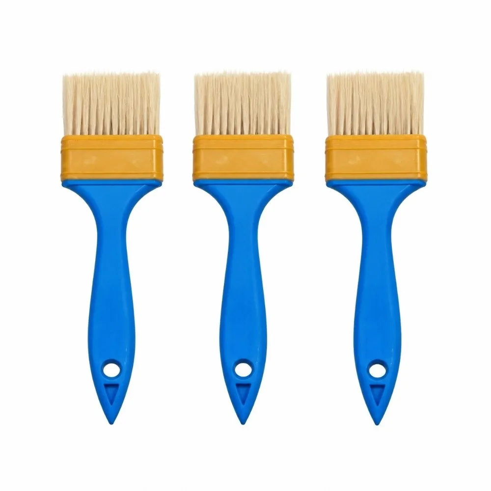 10pcs Nylon Bristle Flat Paint Brush High Elasticity Plastic Handle Flat Brush Set DIY Cleaning Brush Chip Brush Dust Cleaning