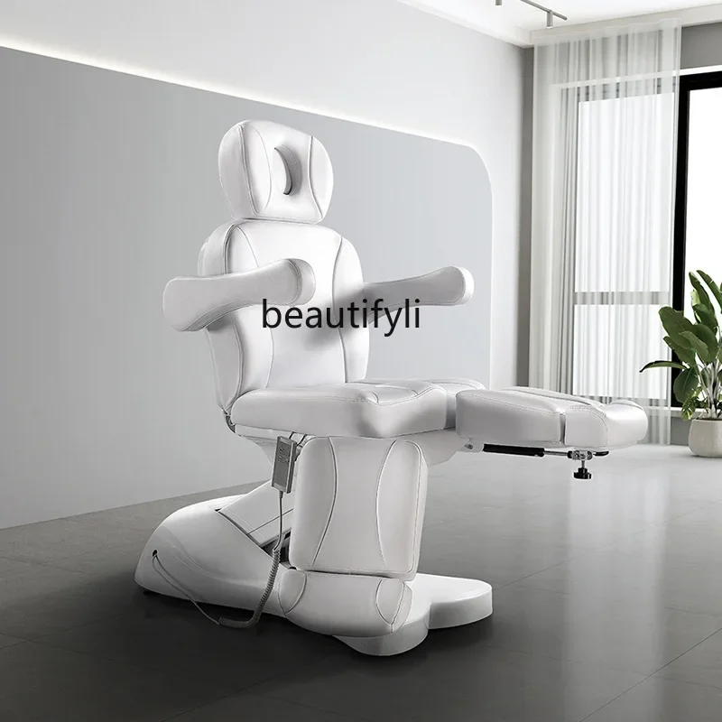 

Electric beauty bed, body massage, lifting multi-function, special high-end split-leg rotating tattoo embroidery chair