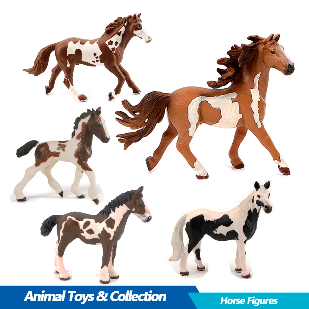 Zebra Wildebeest Gnu Modelli di cavalli di plastica Figurine di animali della fauna selvatica Action Figure giocattolo Regali per bambini Decorazioni da collezione educative