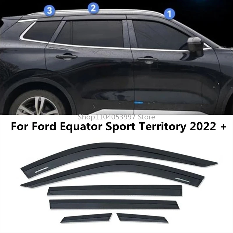 Car Styling Weather Shield Window Visor Deflector For Ford Equator Sport Territory 2022-25 Sun Rain Screen Shelter Accessories