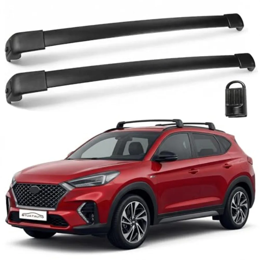 

Lockable Roof Rack Cross Bars for Hyundai Tucson 2016-2026 SEL/N Line Aluminum, Black, Heavy-Duty Anti-Theft Design, 220lbs Cap