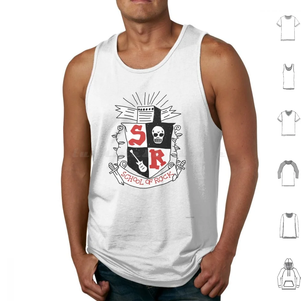 School Of Rock Tank Tops Vest Sleeveless School Of School Logo Band Movie Jack Black