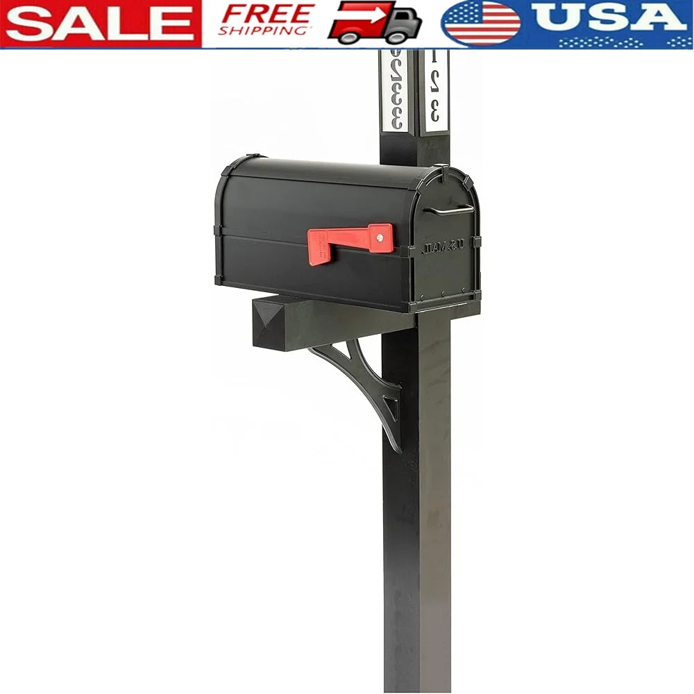 

Premium Solar Address Mailbox Custom Number Durable Aluminum Post Outdoor Lighted Mailbox Easy Installation Emergency Access